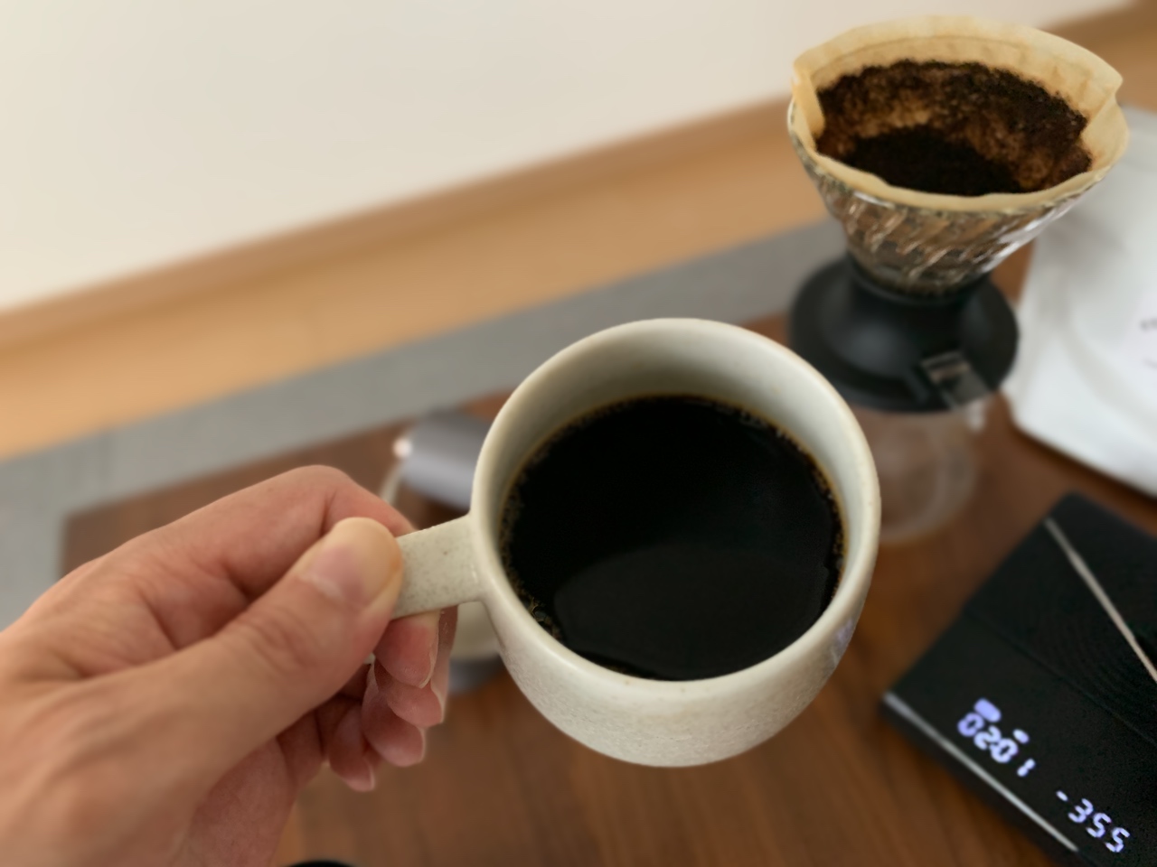 ハリオスイッチでコーヒー淹れた