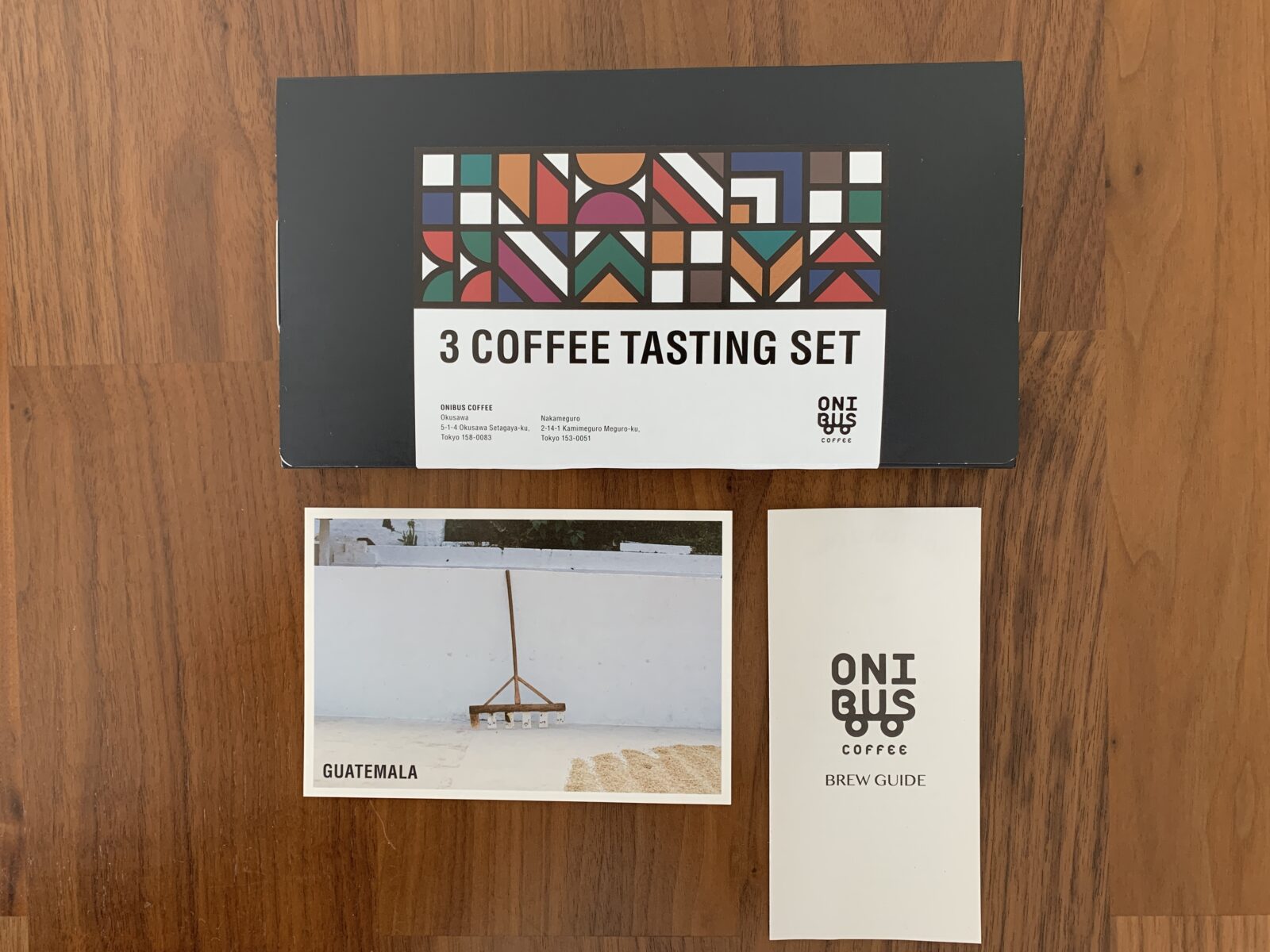 オニバスコーヒー3 COFFEE TASTING SET